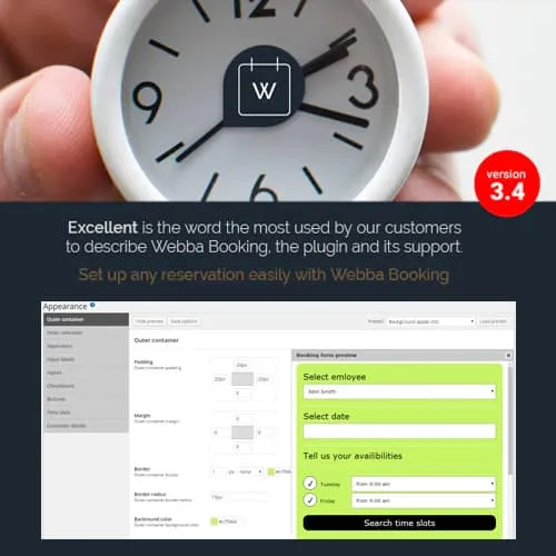 Webba Booking – WordPress Appointment & Reservation plugin