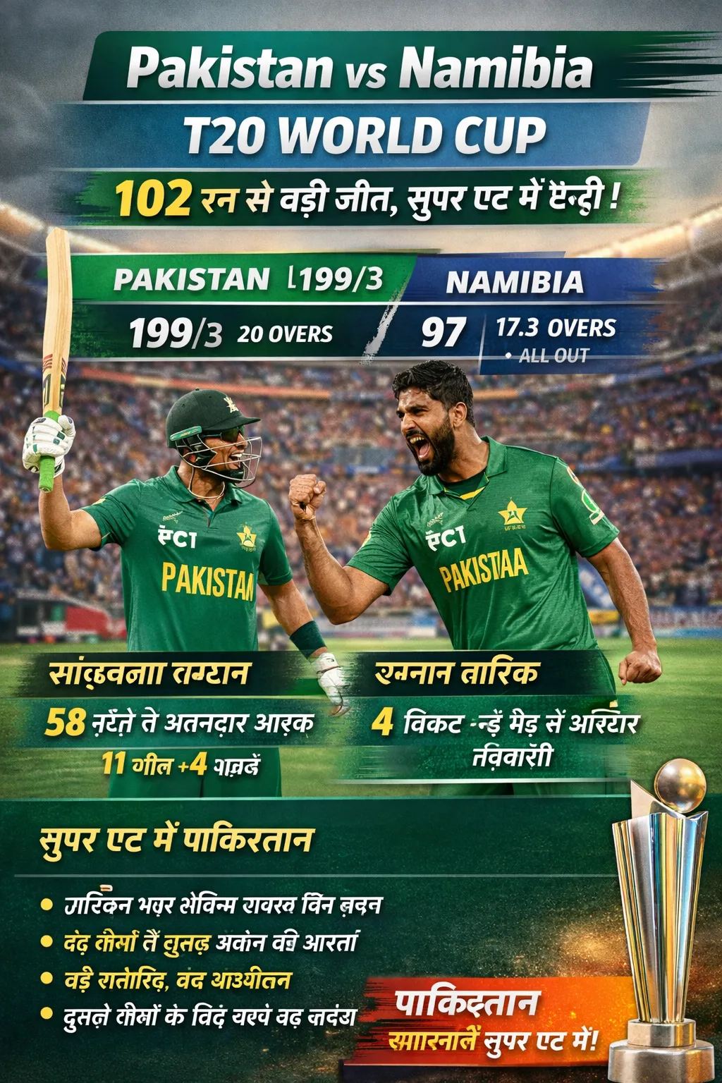 Pakistan vs Namibia T20 World Cup