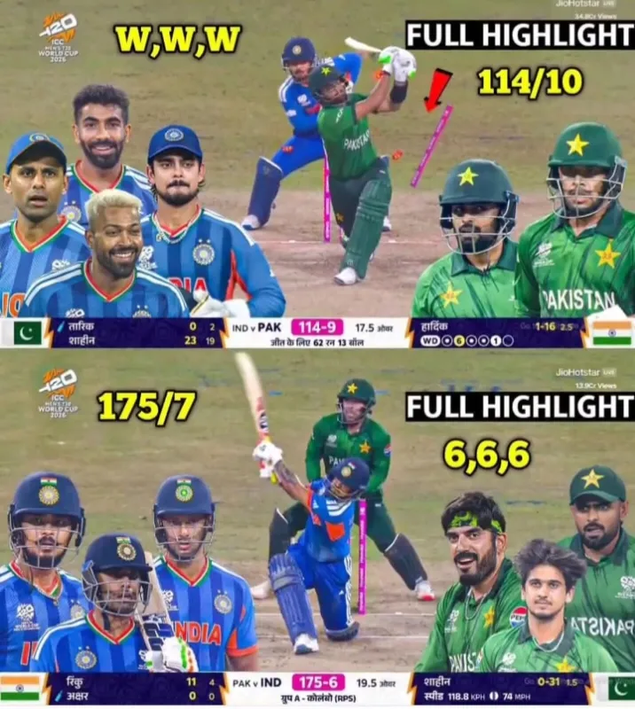 India vs Pakistan Match : दबाव में टूटी पाकिस्तान, भारत का संतुलित प्रदर्शन
