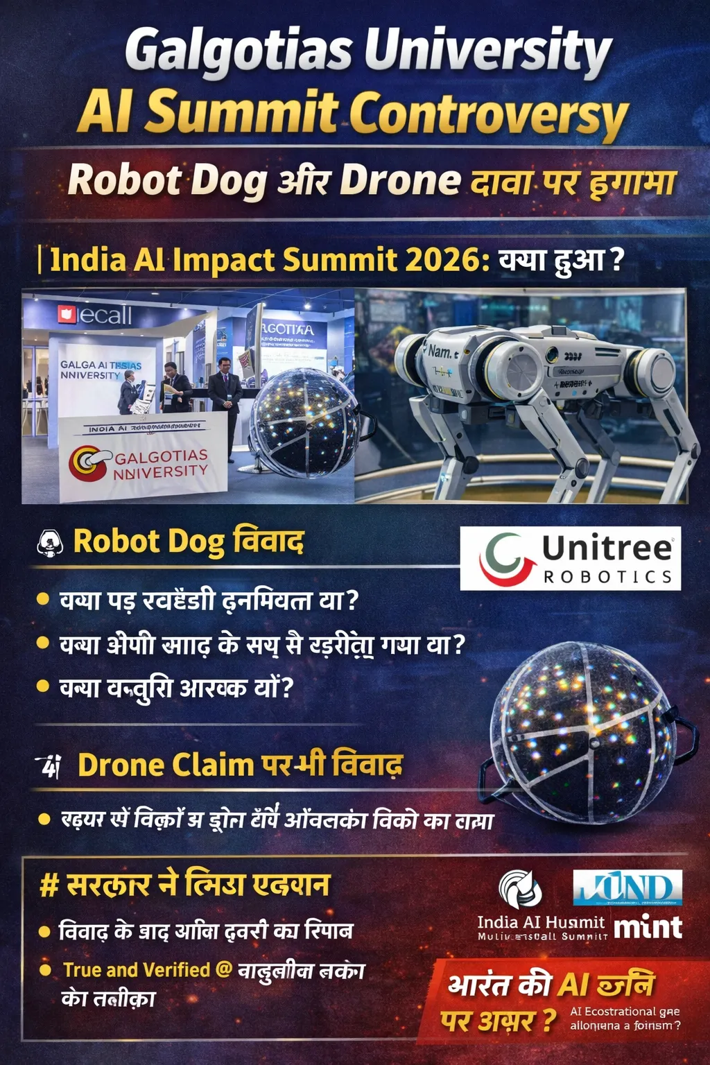 Galgotias University AI Summit Controversy: Robot Dog और Drone दावे पर बड़ा विवाद |