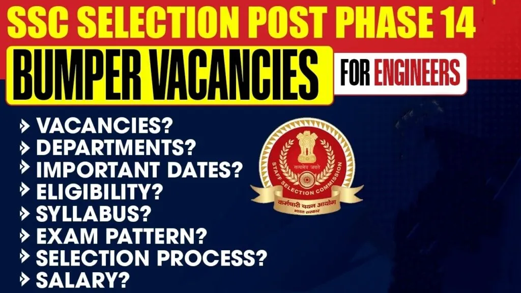 SSC Selection Post Phase 14 2026, SSC Selection Post Eligibility, SSC Phase 14 Salary, SSC Selection Post Exam Pattern, SSC Recruitment 2026, SSC Jobs Apply Online