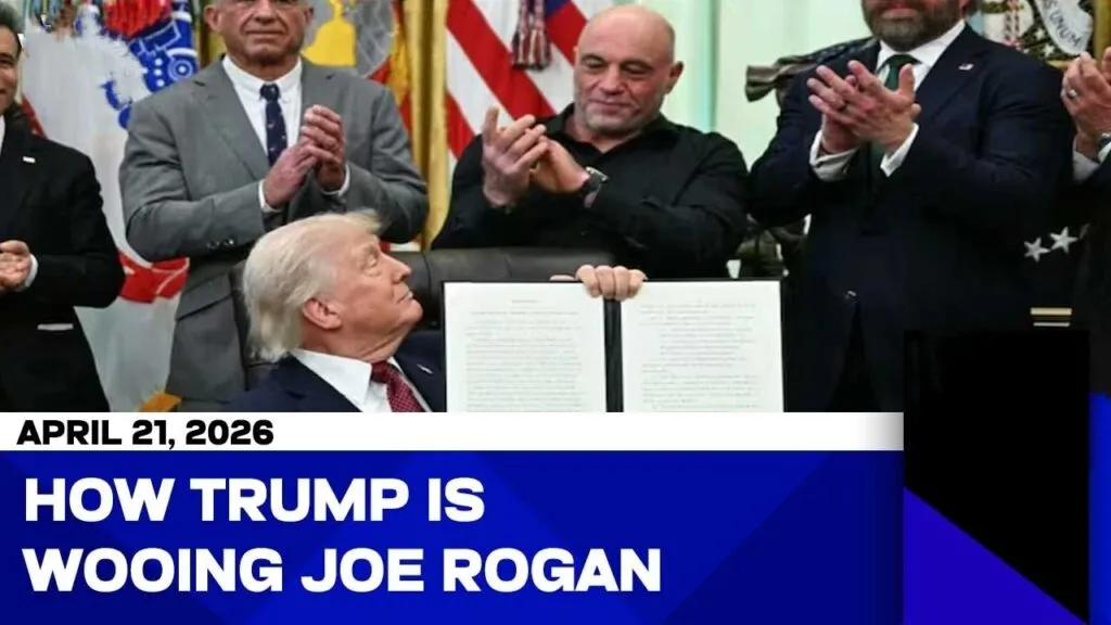 Joe Rogan Trump UFC 327, Rogan Trump interaction, White House UFC event, ibogaine executive order, Joe Rogan podcast news