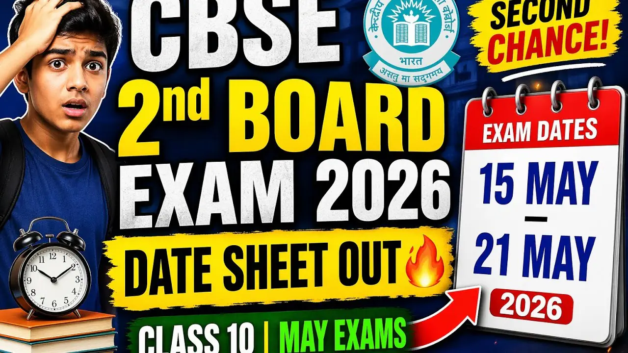 CBSE Class 10 date sheet 2026, CBSE second board exam 2026, CBSE 10th exam schedule, CBSE May exam 2026, cbse.gov.in date sheet