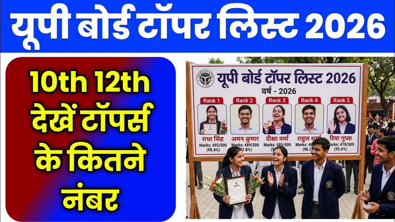 UP Board toppers 2026, UPMSP merit list 2026, Class 10 toppers UP Board, Class 12 toppers UP Board, UP Board result 2026 toppers