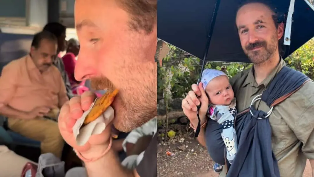 British Couple Praises Indian Railways, Indian Railways viral video, foreign tourists in India, India hospitality viral story, British family India trip, Indian culture viral news, Indian Railways experience, viral Instagram video, India family culture, foreign couple India travel