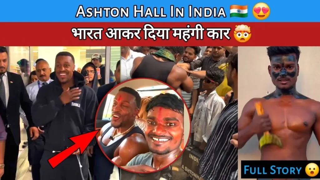Indian Aston Hall, Yogendra viral video, Ashton Hall India visit, Thar Roxx gift, viral Instagram reels, social media success story, Gwalior creator, fitness influencer viral news, Instagram trending creator, Yogendra Ashton Hall collaboration, viral content creator India, social media motivation story, Instagram influencer news, viral reel India, Aston Hall fan India