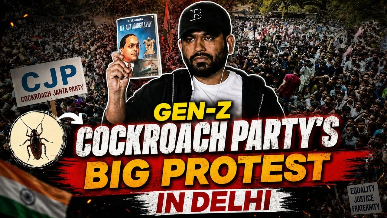 Cockroach Janata Party Protest, Jantar Mantar Protest, Abhijeet Dipke, Education Protest India, CBSE Controversy, Paper Leak Protest, Youth Movement India, Dharmendra Pradhan Resignation Demand, Student Protest India, Democracy and Protest Rights, Indian Education System Crisis